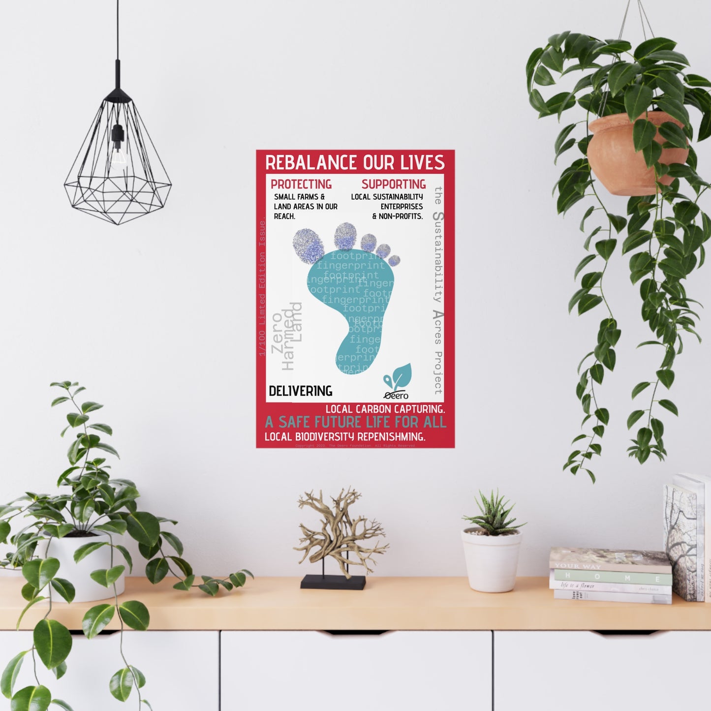 Fingerprint Footprint Support to Protect Poster